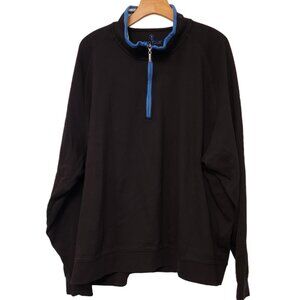 PRO TOUR MENS‎ 1/4 ZIP PULLOVER LONG SLEEVE GOLF HEAVY SWEATER BLACK XXL 2XL EUC